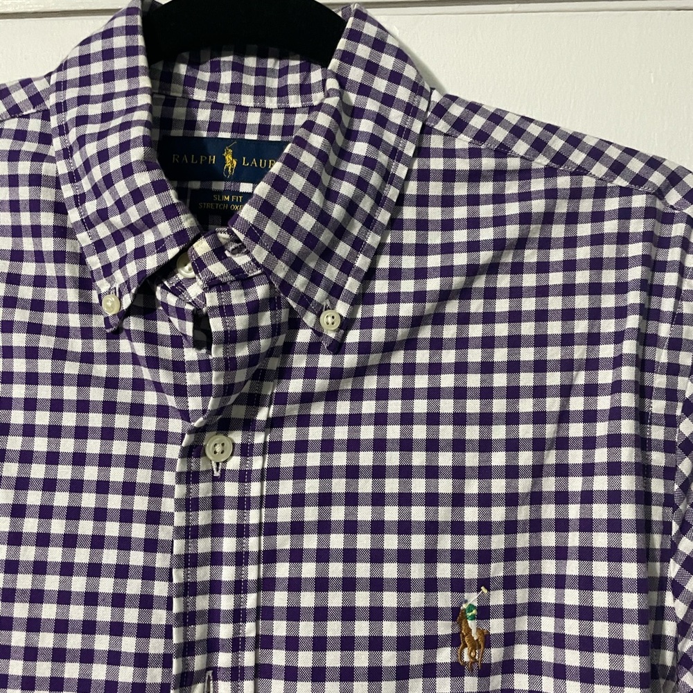 Ralph Lauren Purple Check Oxford